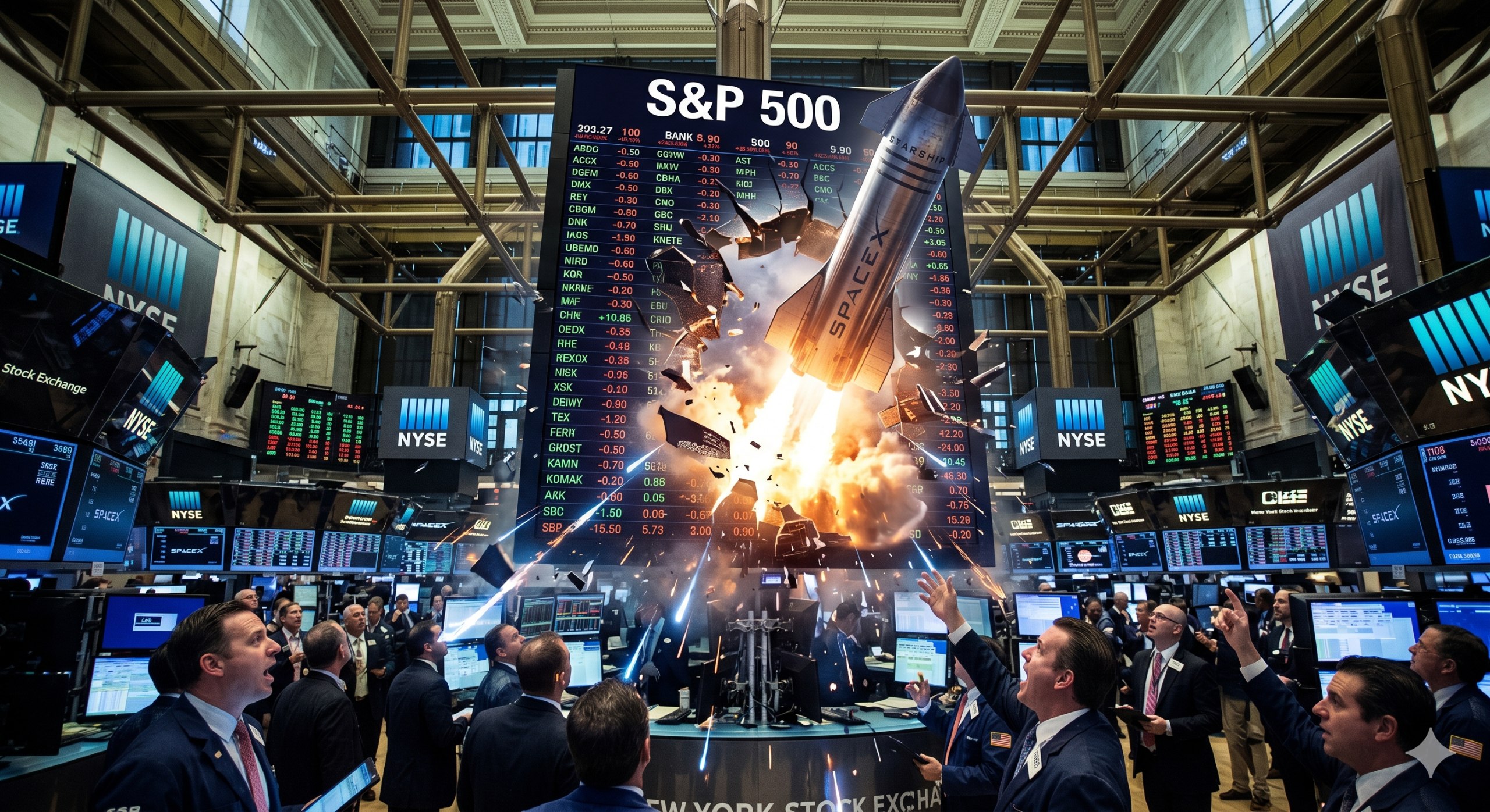 S&P 500 Closes Fast Track: SpaceX Mega IPO Loses Index Fund Buying